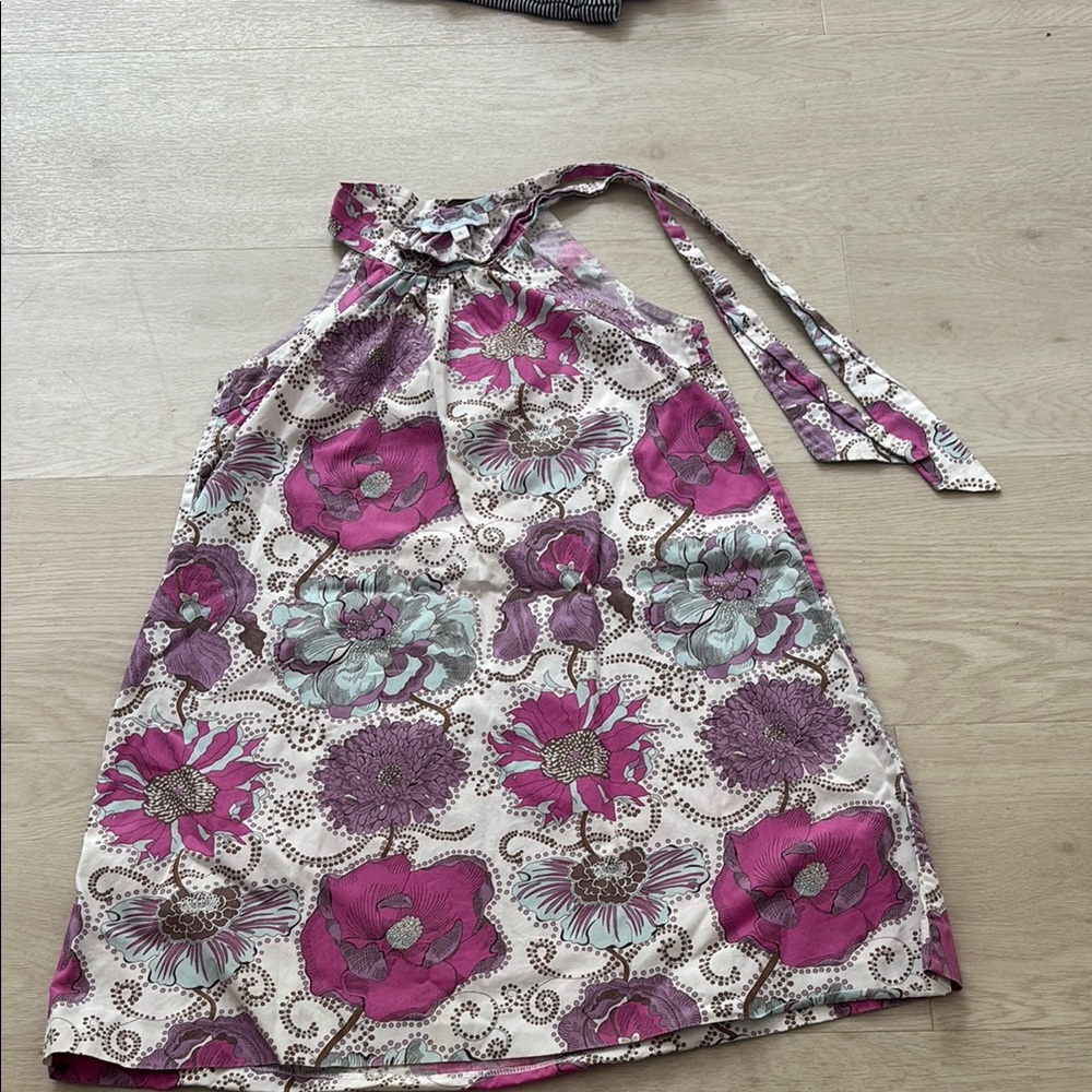 Elephantito Pink and Purple Floral Kids Dress